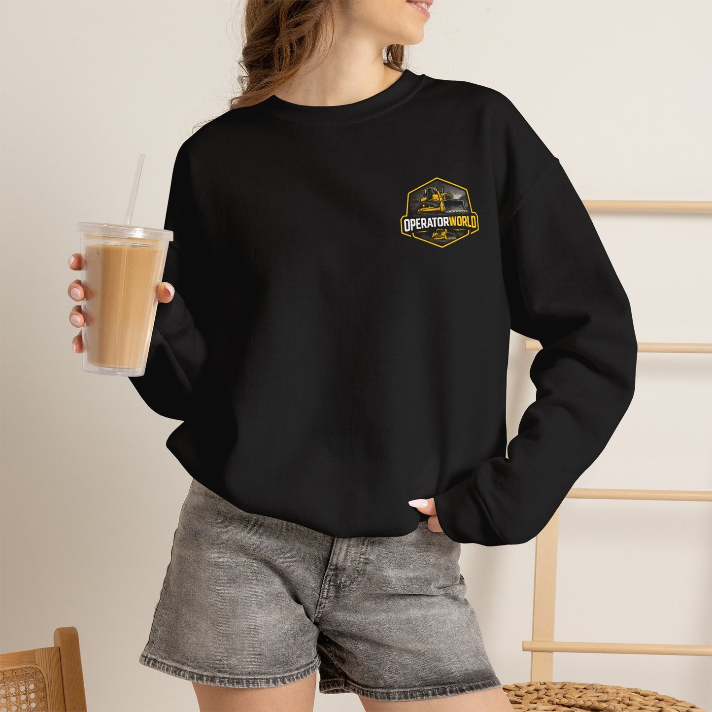 Crewneck Sweatshirt — 'Legendary Dad' Vintage Shield Emblem